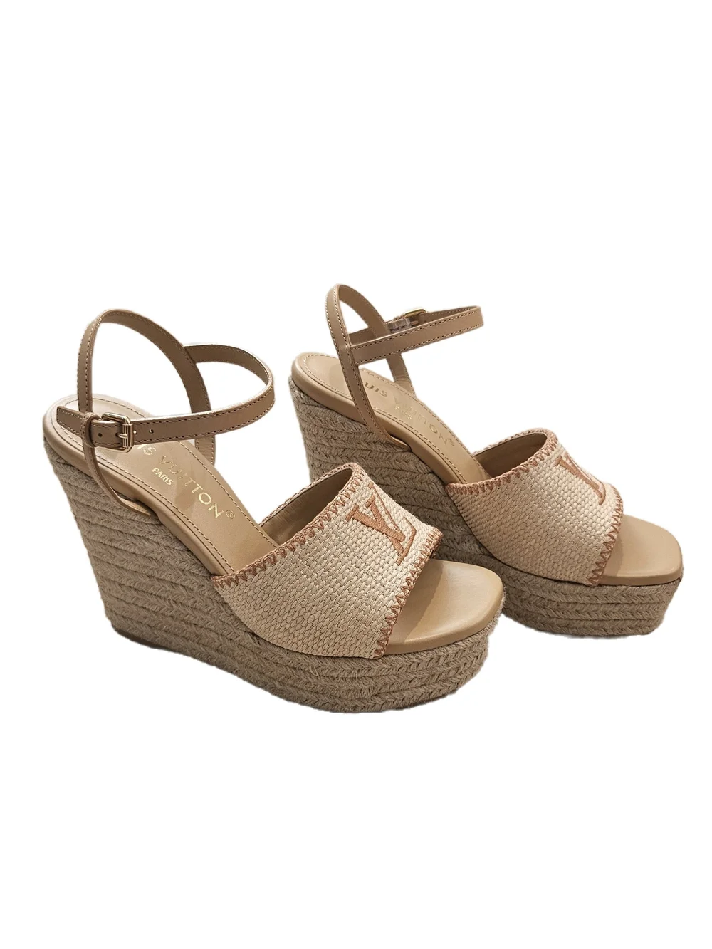 Louis Vuitton Helios Wedge Sandal Size 39 NIB